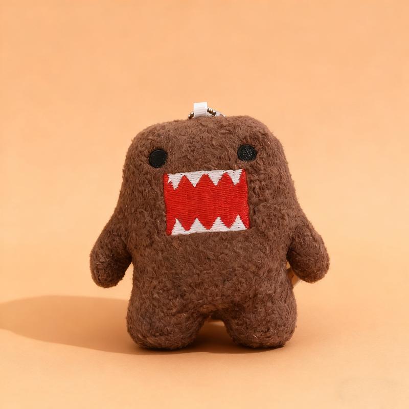 Kawaii Cute Cute Domo Kun Plush Keychain Anime Keyring Charm For Bag Keys Gift Collection Birthday Day Xmas Gifts