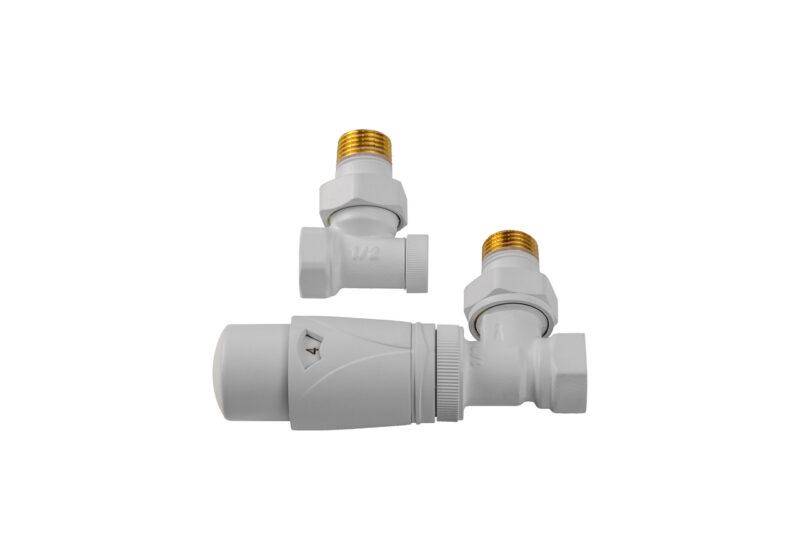 Valx Set of angle valves with thermostatic head white