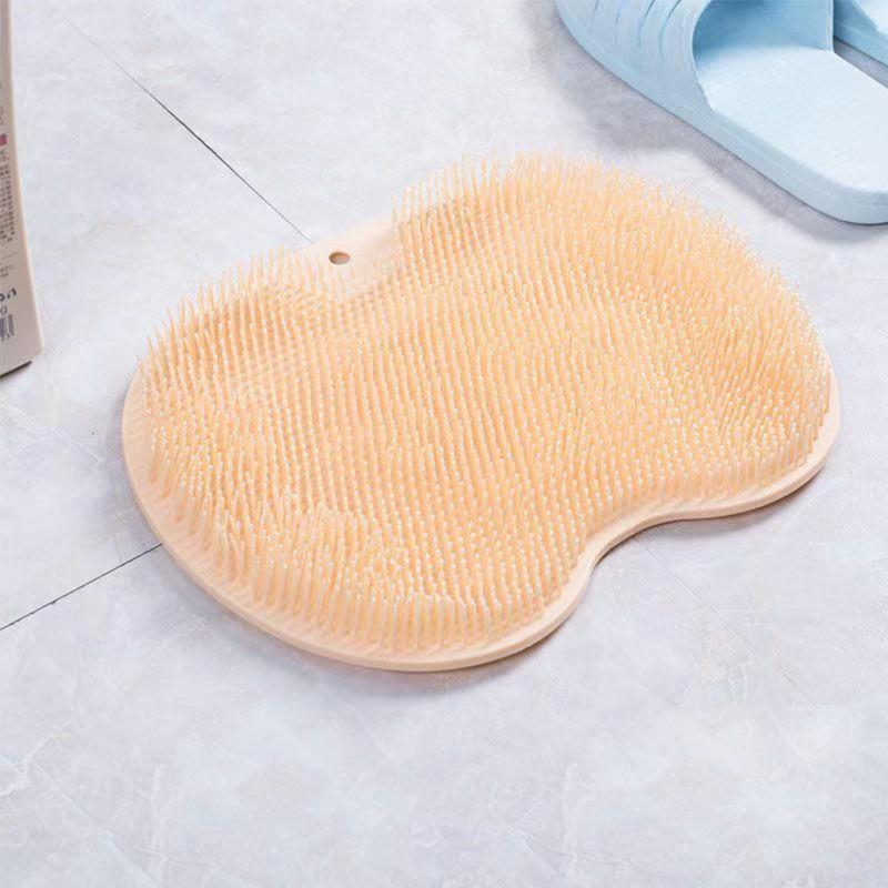 Exfoliating Shower Massage Scraper for Bathroom, Non-slip Bath Mat, Back Massage Brush, Silicone Foot Wash, Body Cleaning Tool