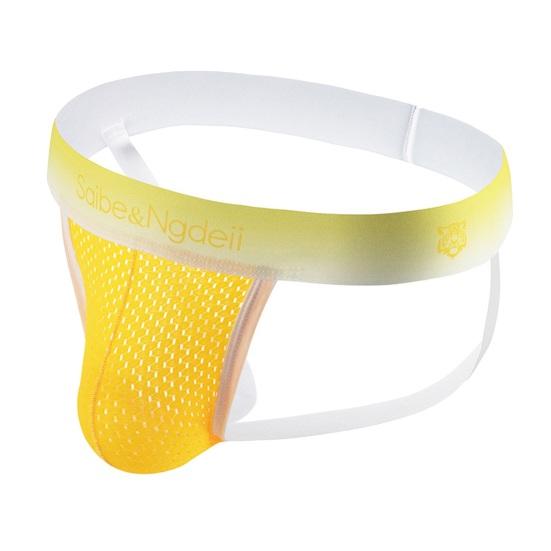 Heren String Middelhoge Taille Zachte Stof Ademend Mesh Voorkant Ergonomische Pasvorm Slipjes Kleurverloop Ontwerp Ondergoed Dagelijkse Slijtage