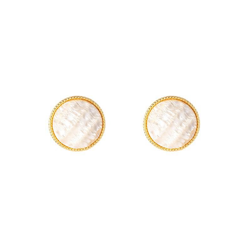 Retro French Gentle Stud Earrings Women's Simple High-end Sense Light Luxury Unique Temperament Daily Commuting Versatile Earrings