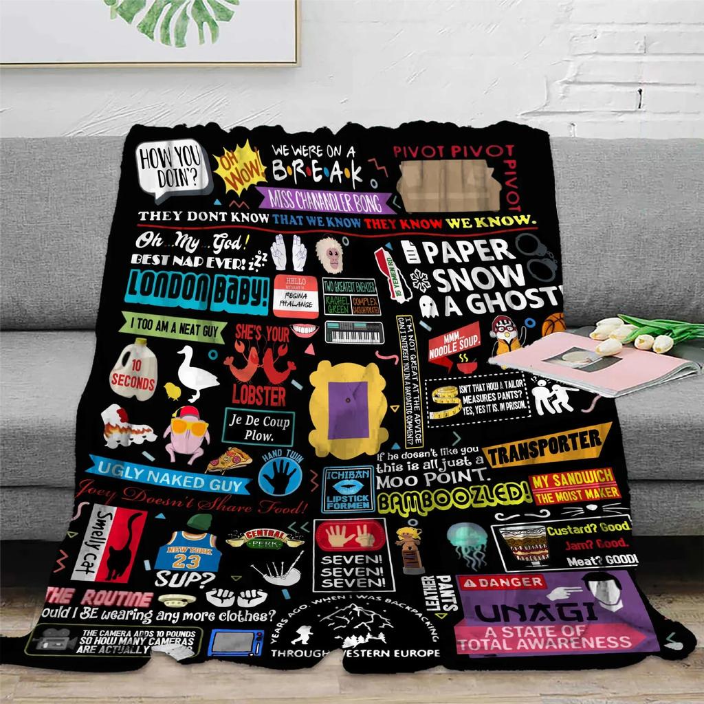 Friends TV Show Flannel Throw Blanket for Kids Adults  Perfect Gift for Girls Suitable for Picnic Travel Bed Use  All Season Bla