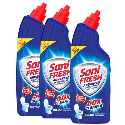 Sani Fresh Ultrashine Toilet Cleaner 520ml Pack of 3 Extra Strong Stain Remover