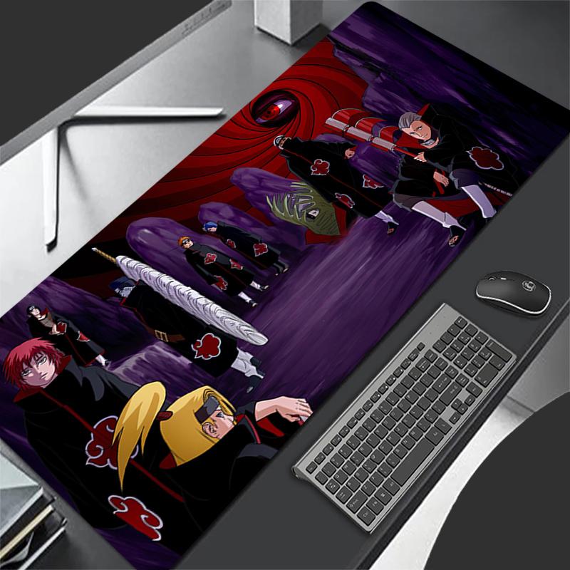 Large Mouse Pad N-narutoS A-akatsuki Carpet Laptop Pc Gamer Keyboard Mat Mousepad Edge White Lock Edge Tassel Rubber Table Mat