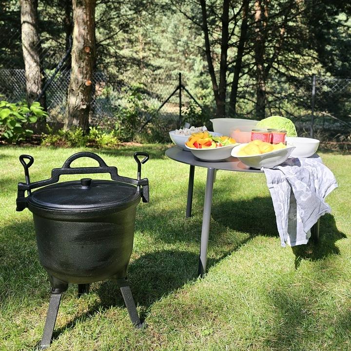 Kociołek Żeliwny Garnek Patelnia Na Ognisko Grill Myśliwski Węgierski 8L
