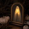 Halloween-Spiegel mit leuchtenden LED-Lichtern - Dekorative Wandspiegel für Zuhause Haus Party Dekoration