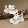 Children Shoes  New Spring Toddler Girls Sport Shoes Bling Bling Soft Sole Breathable Outdoor Tennis Fashion Kids Sneakers