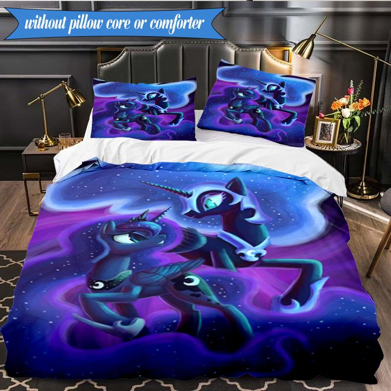 Colorful Unicorn 3pcs K-pop Music Group Bedding set,Ideal for Bedroom, Dormitory,Including Duvet Cover And 2pcs Pillowcases,Fan Gifts