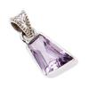Natural Pink Amethyst Gemstone 925 Solid Sterling Silver Jewelry Pendant 1" M5w27