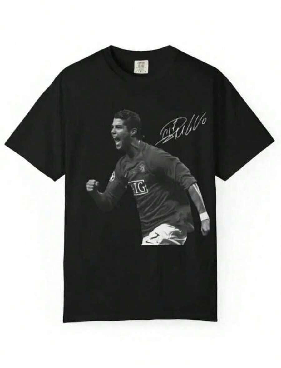 

Unisex 100% Cotton T-Shirt,Ronaldo Graphic T-Shirt, Casual Sports Tee, Unisex Fan Apparel, Gift For 5XL різнокольоровий