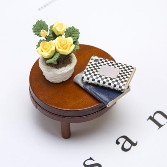 

1:12 двухслойный настольный кукольный домик с гладкой поверхностью, миниатюрный кукольный домик, модель стола, аксессуары для кукольного домика