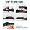 LHD Front Rear Windshield Wiper Blades For Cupra Formentor 2020 2021 2022 2023 VZ5 Window Essuie Glace Limpiaparab Accessories