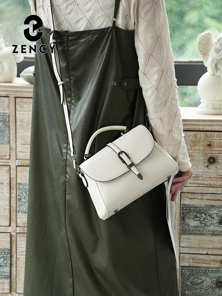 Zency Women's Genuine Leather Top-Handle Bag New