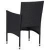 vidaXL Garten-Essstühle 2 Stk. Poly Rattan Schwarz