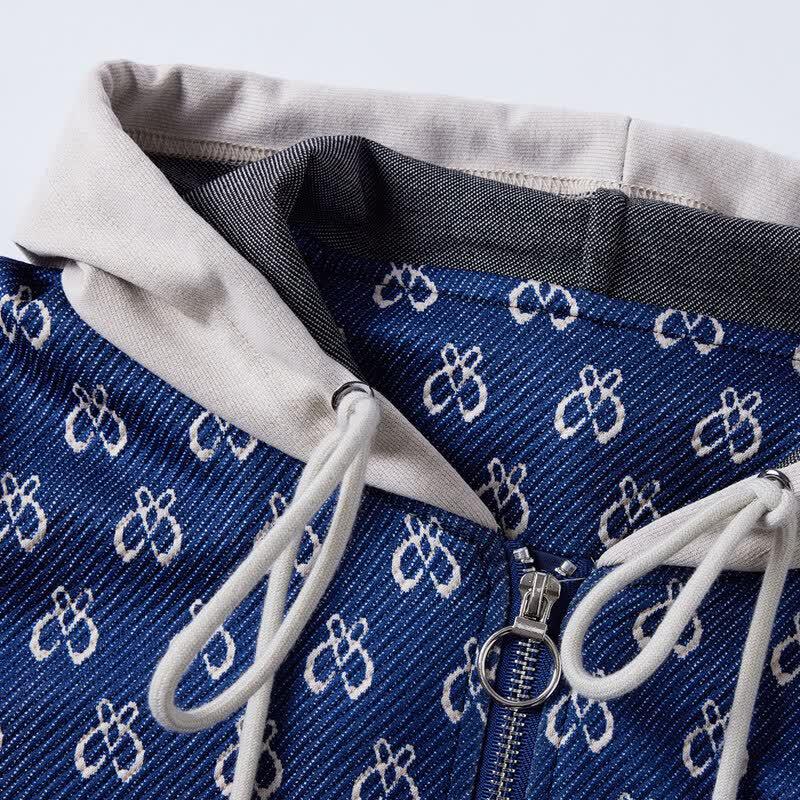 Pa Si Te Women's Printed Casual Hooded Jacket