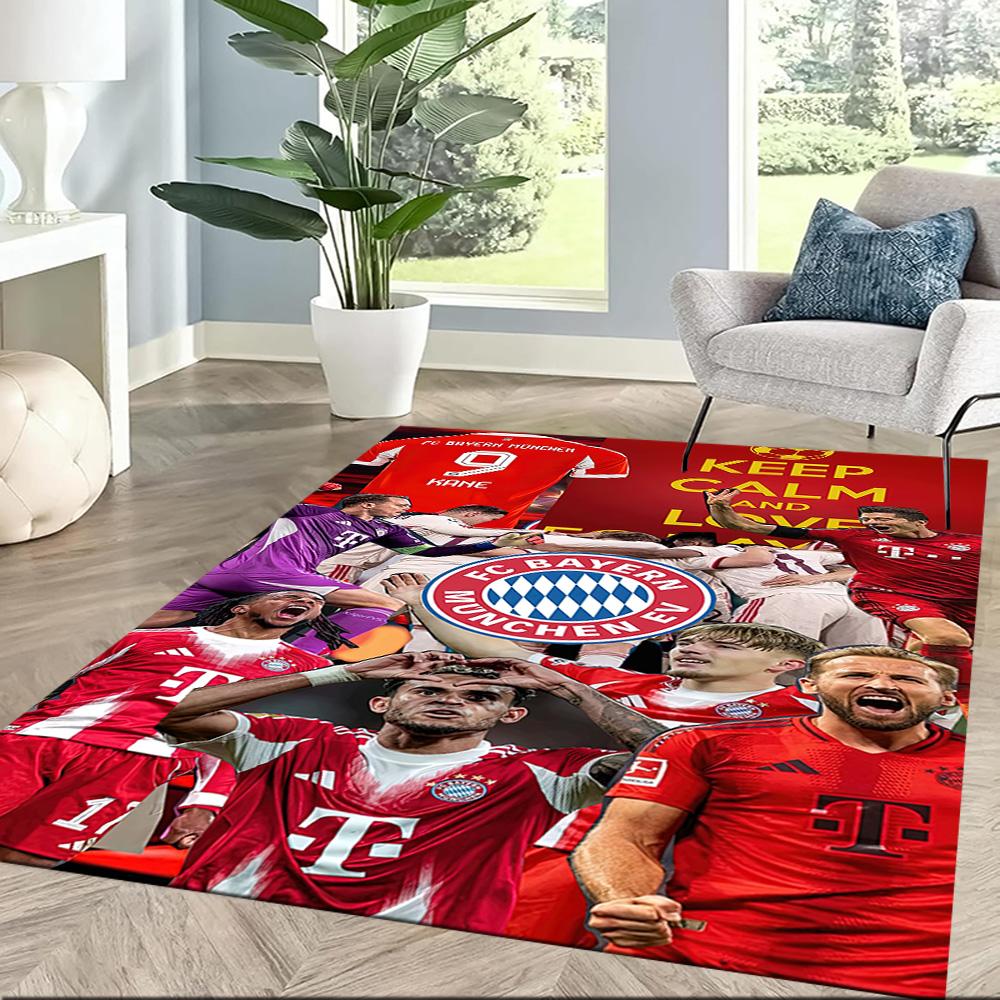 Bayern Munich Area Rug Suitable for Playrooms Game Room Study Room Dining Room Anti-slip Rug Anime Office Decor Gift for Festivals