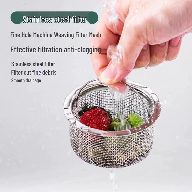 Stainless Steel Universal Sink Strainer: Aquarium Filter, Vegetable Washer, and Drain Basket.