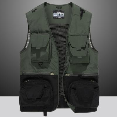 Men's Vest Outdoor Multi-Pocket Vest Casual Fishing Men's Vest