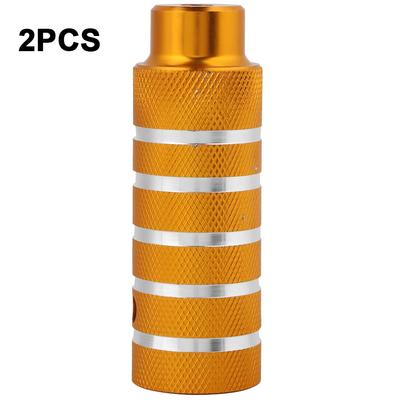 Pedane Metallo Robuste per Bici Pedane Posteriori Stunt Poggiapiedi Accessori Bici (d'oro)