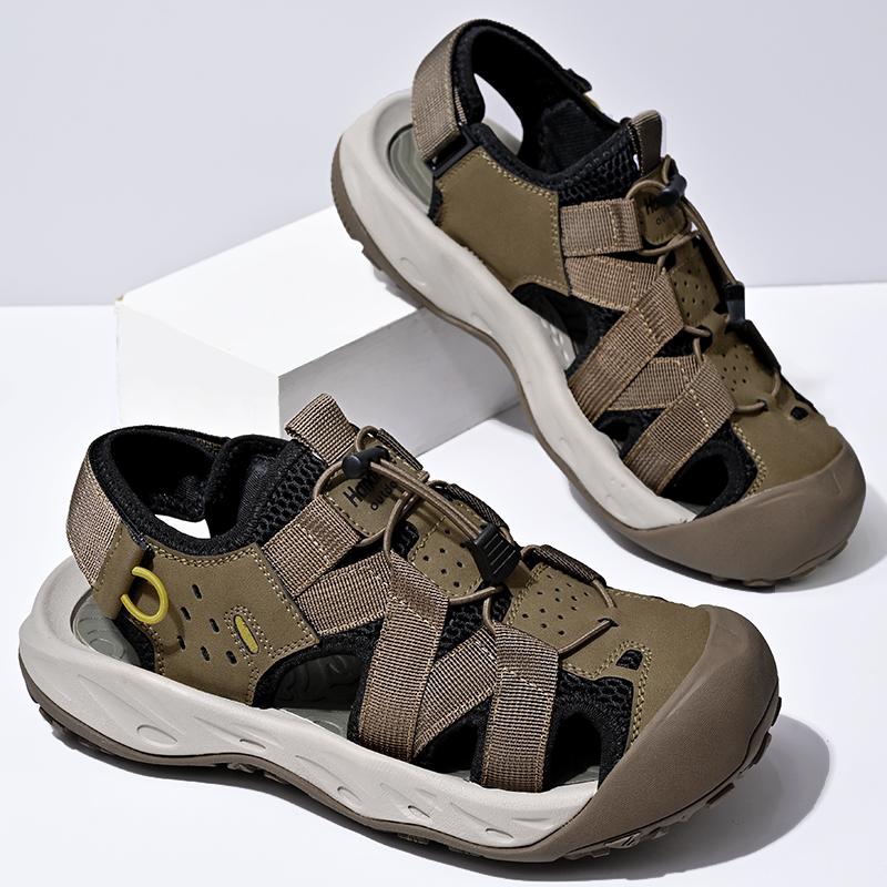 

Fashion Breathable Anti-Slip Beach Flats Casual Men Sandals Men s Sandals Soft Fashion Comfort Sandals Men Outdoor Summer Casual Shoes 38 коричневый