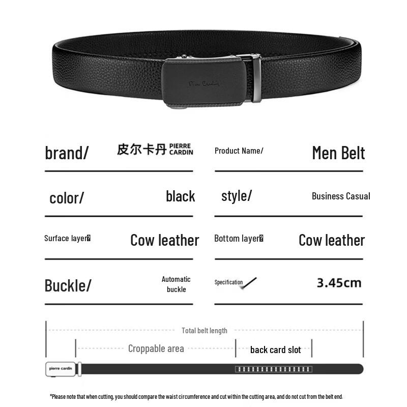 Pierre Cardin Echtes Ledergürtel- und Geldbörsen-Set für Herren