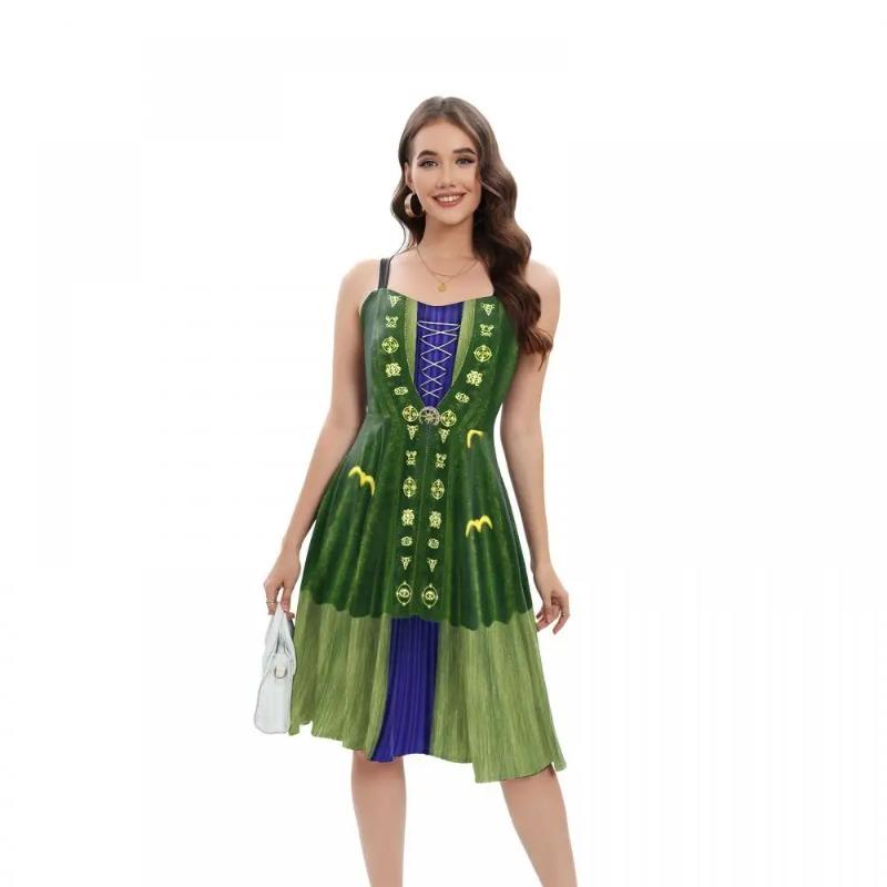 Hexenkleid Damen Winifred Sanderson Mary Sarah Schwester Cosplay Kostüm Erwachsener Klassisches Kleid