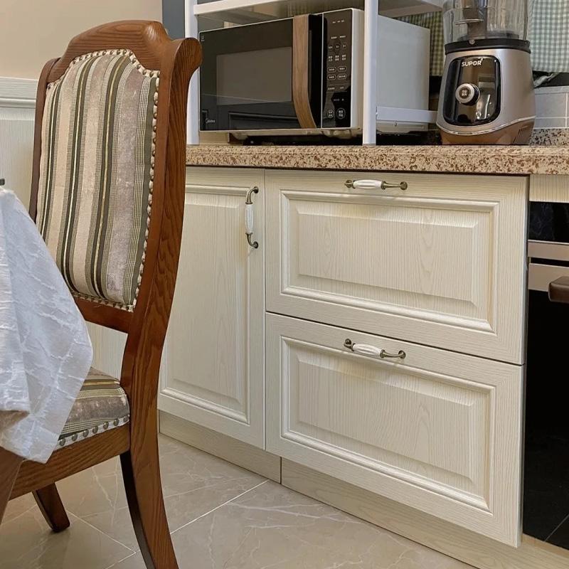 1PC with Screws Furniture Hardware Ceramics Antique Cabinet Handle French Style Cupboard Drawer Pull Wardrobe Door Knobs