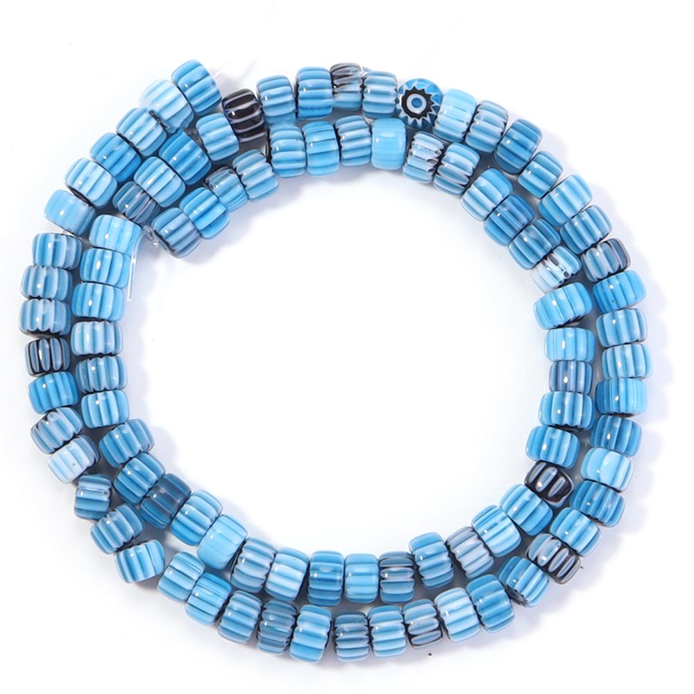 1 Strand 6x4mm Pumpkin Lampwork Beads Colorful Glazed Glass Loose Beads For Jewelry Making DIY Bracelets Necklace Accessories