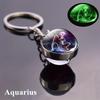 Double-sided Twelve Constellation Luminous Keychain