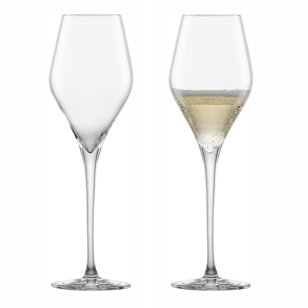 

[Officially Imported] SCHOTT ZWIESEL Pair of ZWIESEL Finesse Champagne Glasses, 298ml, Clear, with Foam Point, Dishwasher Safe, P118607