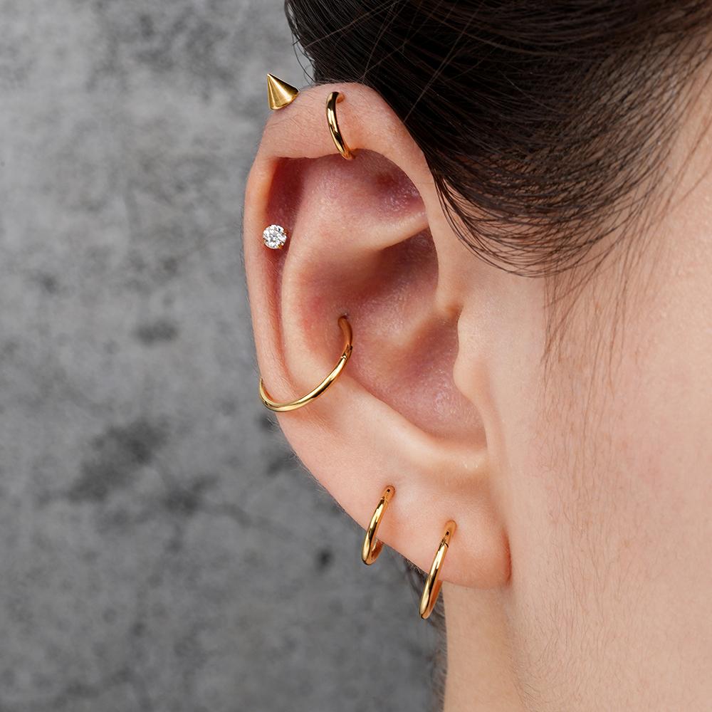 Anelli Naso a Cerchio Articolato in Titanio ASTM F136 Grandi Destri 20G 18G 16G Anello Septum Gioielli per Piercing Corporeo Helix Cartilagine Rook Orecchino