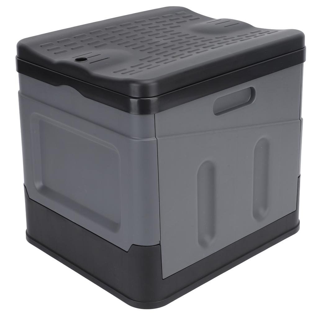 Portable Folding Toilet for Camping Portable Potty Travel Toilet with Cover for Camping Car Travel Outdoor Hiking Black
