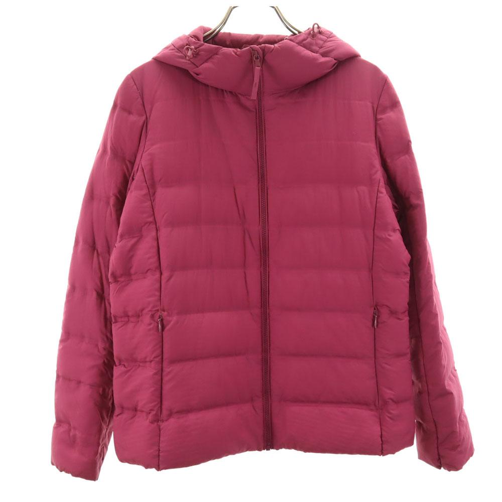 Uniqlo Long Sleeve Ultra Light Down Seamless Parker M Magenta Women Used