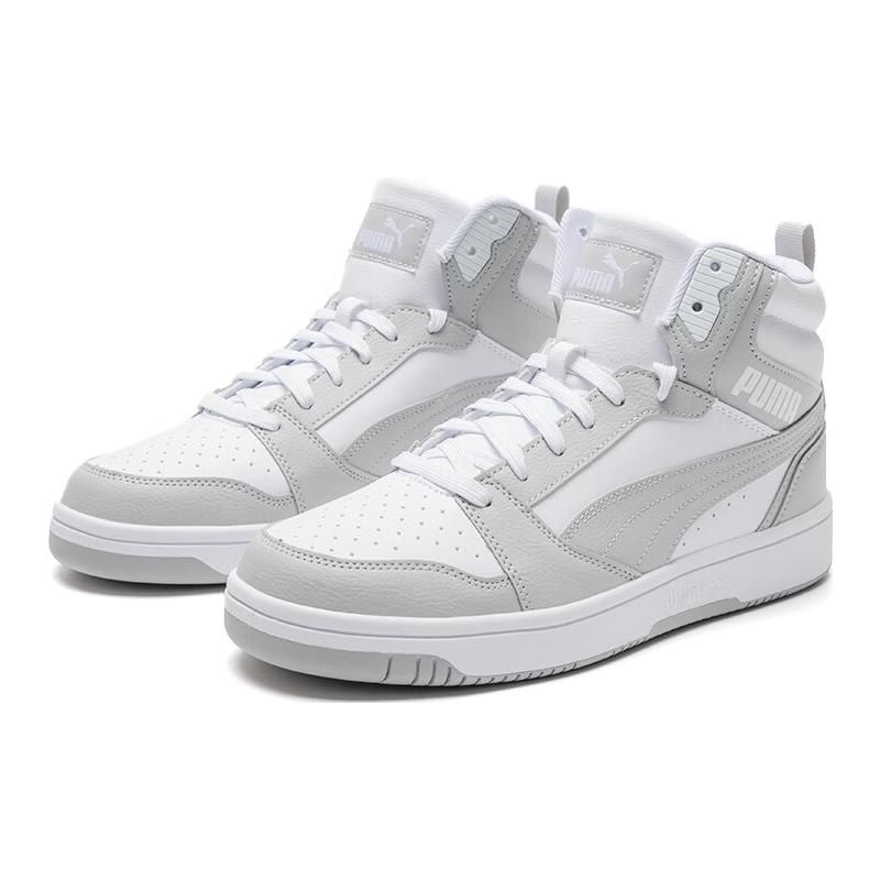 Puma Rebound Mid Ash Grey White Unisex Sneakers 392326-05