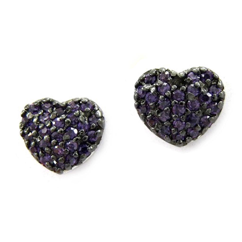 Les Trésors De Lily [G9012] - Silberne lila Ohrringe „Romy“