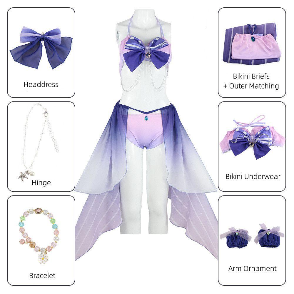 

Genshin Game Impact Костюм для косплея Купальник Кокоми Сангономия Бикини Кокоми XXXL