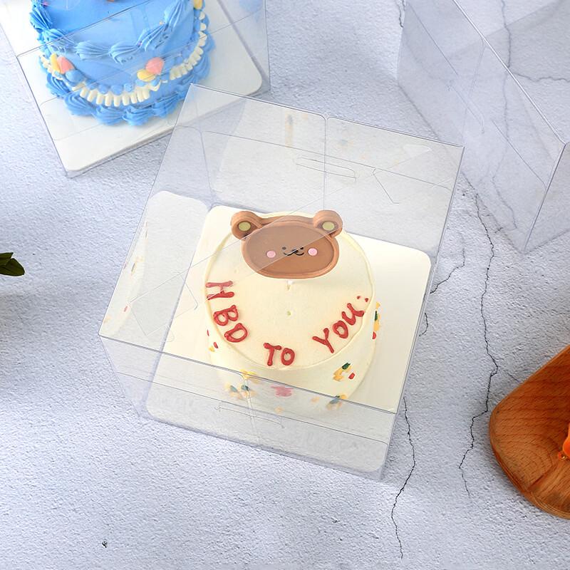 MDNG 4-inch Handheld Mousse Cake Box with Tray