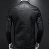 Men Fashion Faux Leather Casual Suit Jacket Men's Jacket Spring and Autumn  Slim Lapel Leather Jacket