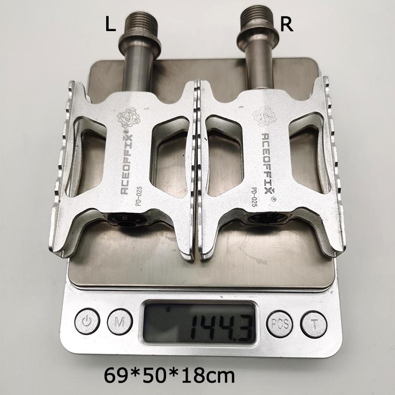 2 size ultralight 158g bicycle pedal for Brompton bike black/silver color aluminum + titanium axis 1pair
