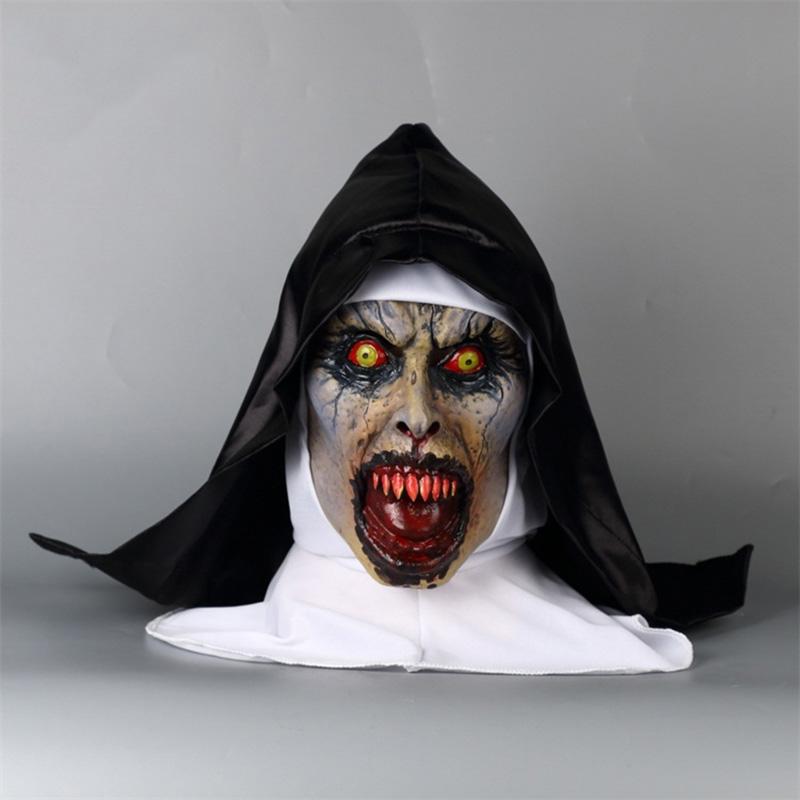

Маска монахини Валак Косплей Заклятие Страшная маска Полная голова Маска на Хэллоуин A