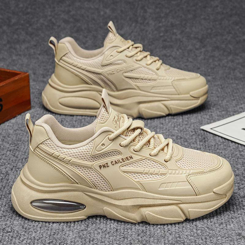 Men s versatile trendy shoes spring fashion mesh breathable men s shoes sports and leisure running shoes platform dad shoes 39