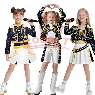 Mädchen Kpop Zoey Cosplay Kostüm Kinder Ausgefallene Party K-Pop Dämonenjäger Rumi Kostüm Idol Mira Cosplay Halloween Karneval Kleidung