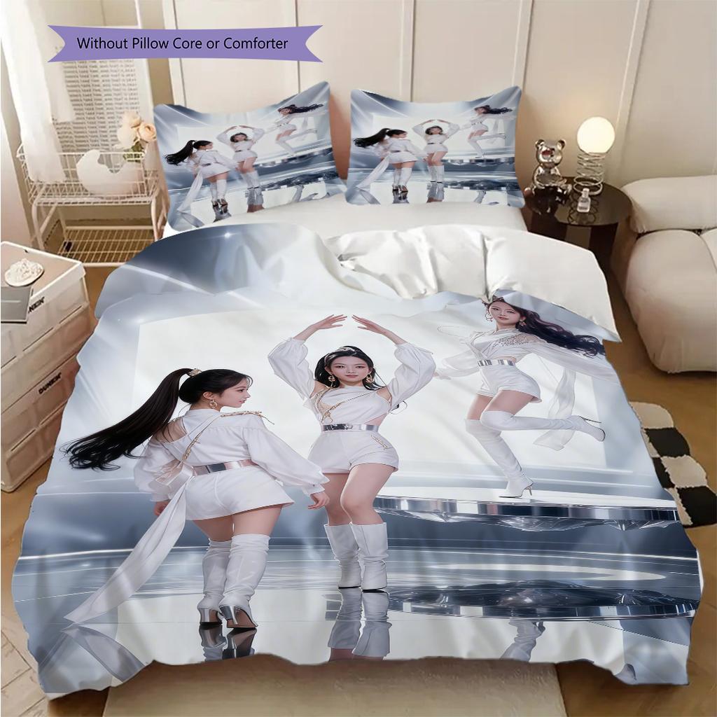 Vibrant Stage Performance Three-piece Set (1 * Duvet Cover + 2 * Pillowcase, Without Core) 2D Flat Duvet Cover and Pillowcase Bedding Set