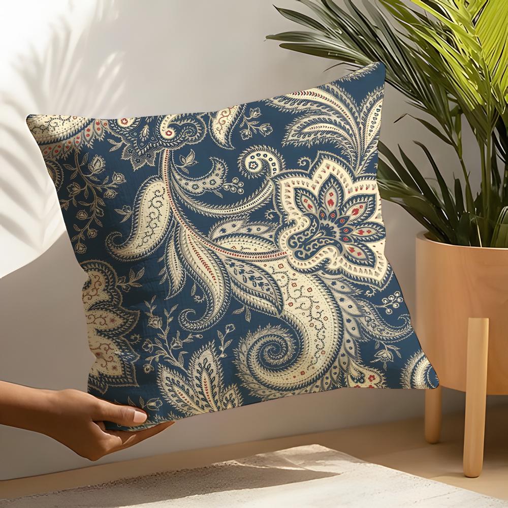 Classic Batik Printing 1 Pillow Case Linen Cushion Covers For Decorative Sofa Home Pillows Case Car Chair Pillows Cases
