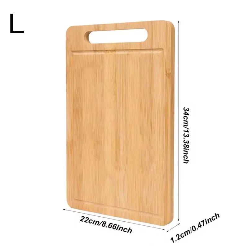 1PCS Kitchen Wood Chopping Boards for Meat Fruit and Vegetable Serving Board Double-sided Available Solid Wooden Cutting Board