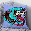 Niedlicher Löwe Tiger Leopard Kissenbezug Quadratisches Kissen Schlafzimmer Sofa Freizeit Komfort Kissen Auto Wohnzimmer Heimdekoration 40X40