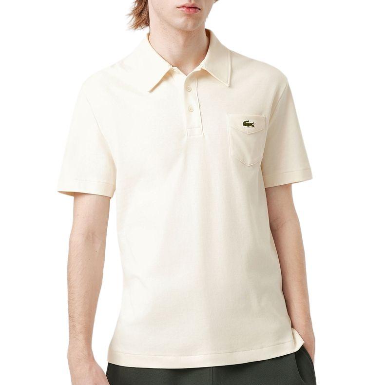 LACOSTE Polo Shirts Men's ARS/Warm White Polo Collar Moderate Other DH0732