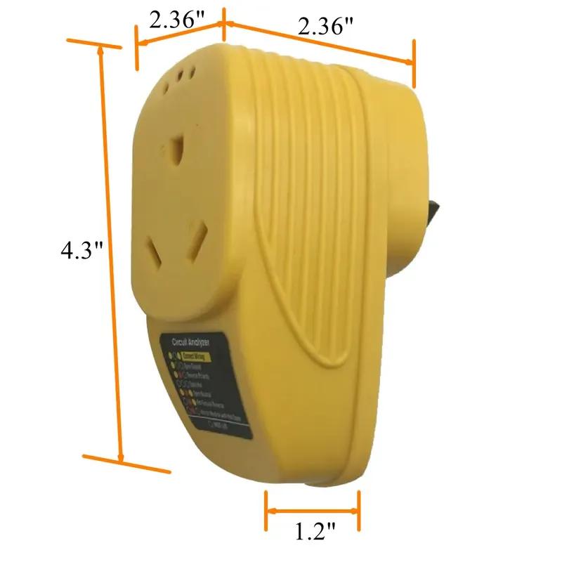 RV Surge Protector LED Indicator Light 30 Amp Male To 30 Amp Female Connection Adapter Circuit Analyzer for RV Camper Trailer