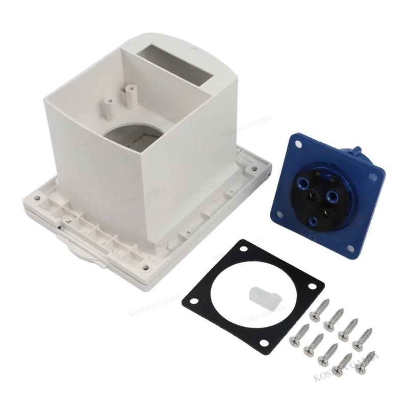Camper 220V-250V 16A External Flush Hook Up Waterproof Plug Socket Apply To Caravan Camper Trailers Accessories IP44 Rated