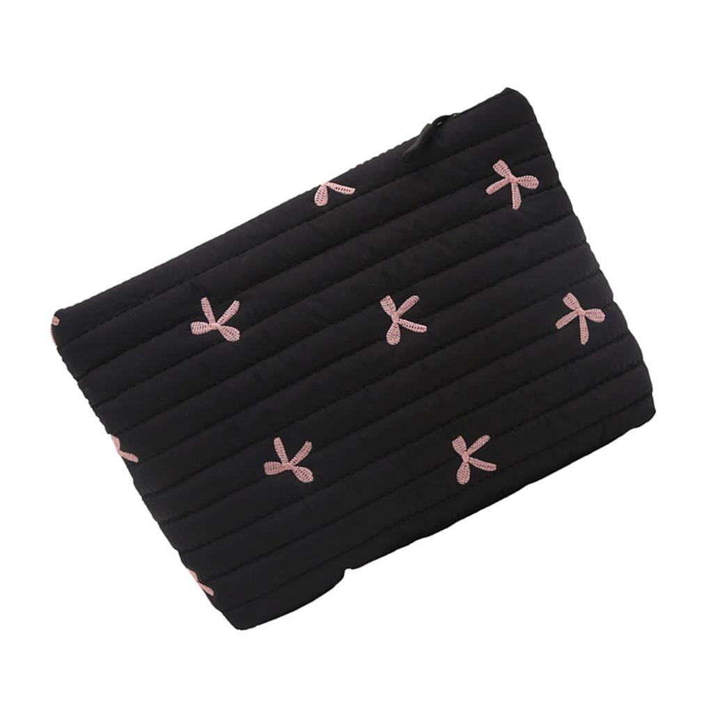 Modische Kosmetikaufbewahrungstasche Feminine Schleifendesigns Kosmetikorganizer Aufbewahrungstasche für alltägliche Essentials